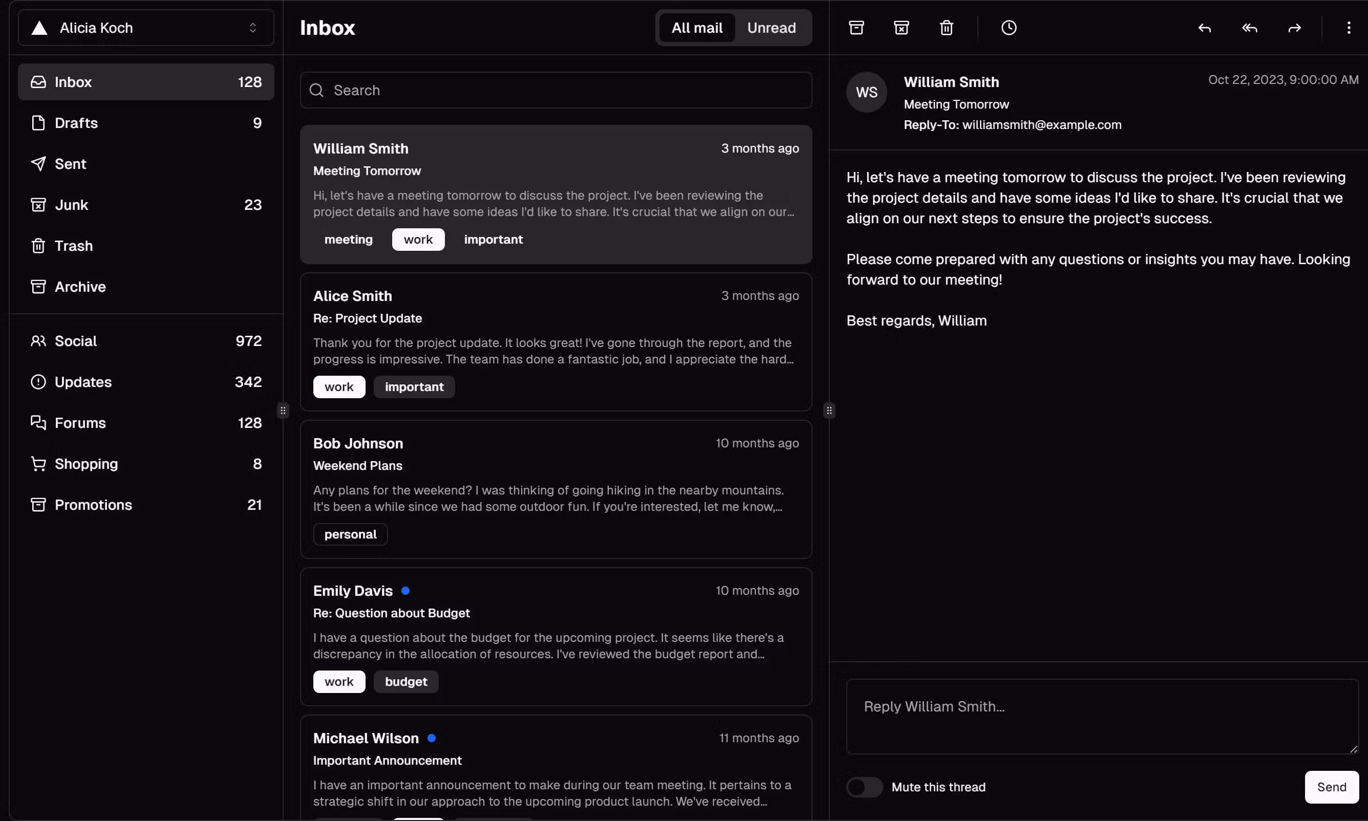 ArcConnect Email Dashboard
